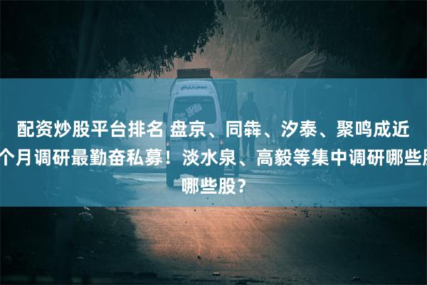 配资炒股平台排名 盘京、同犇、汐泰、聚鸣成近一个月调研最勤奋私募！淡水泉、高毅等集中调研哪些股？