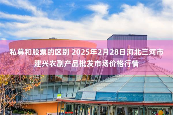 私募和股票的区别 2025年2月28日河北三河市建兴农副产品批发市场价格行情